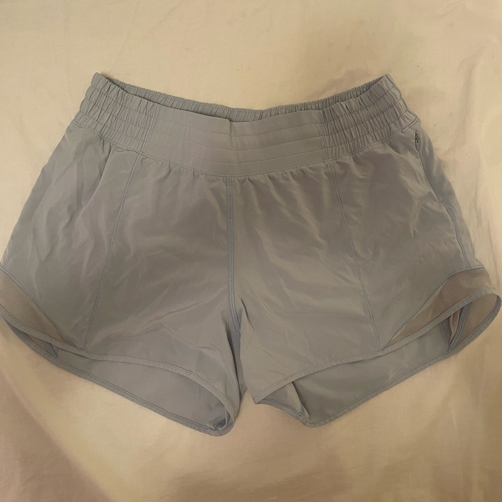 Light Blue Lululemon Athletica 2.5” Hotty Hot Shorts